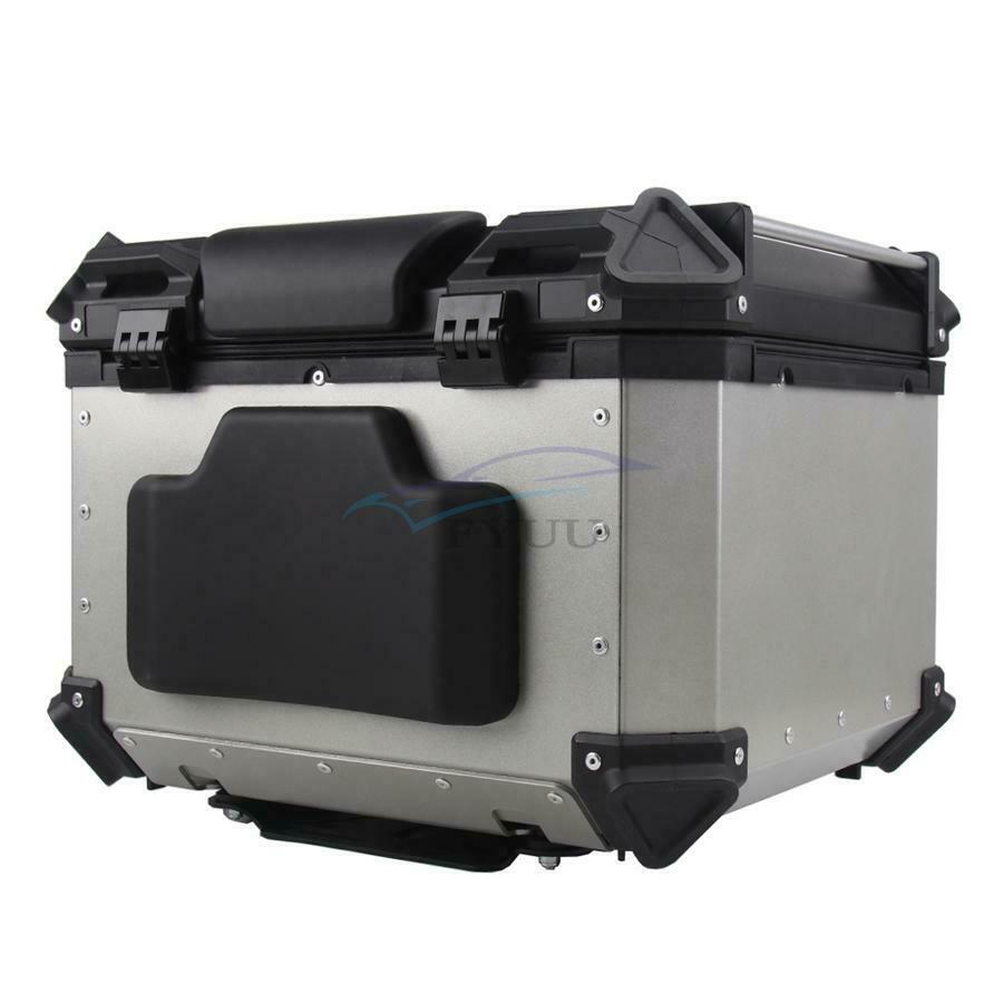 1×Universal Motorcycle Body Decoration Black Passenger Tail Box Backrest Topcase
