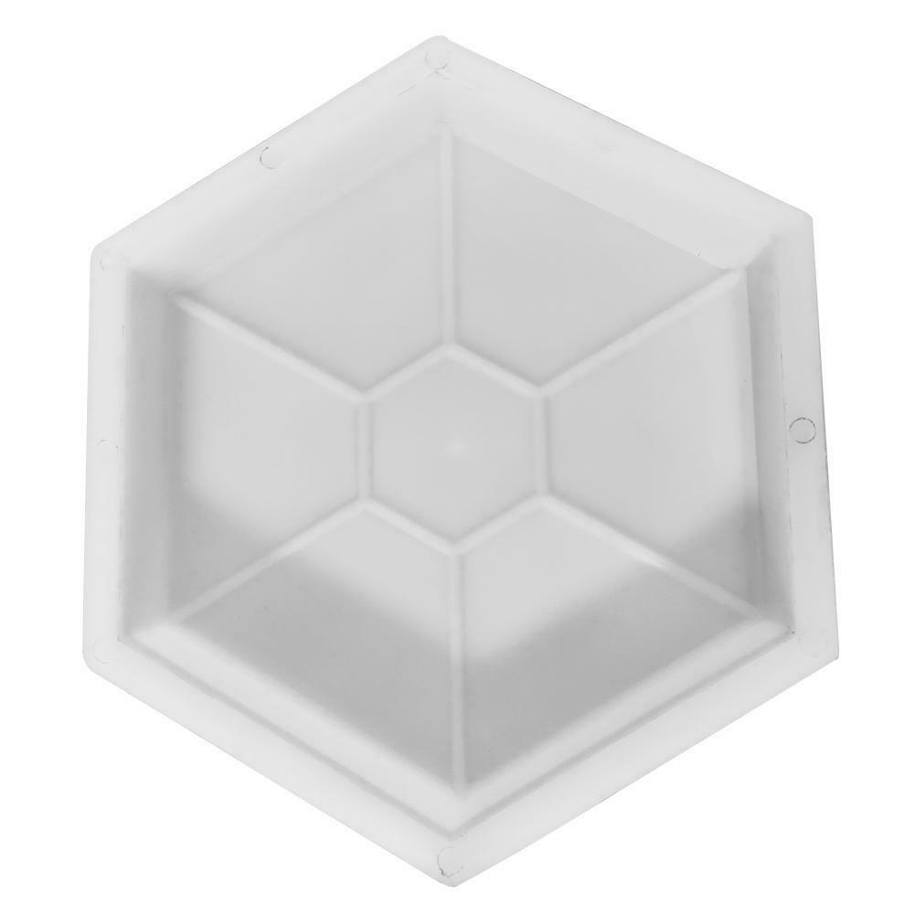 Garden Paving Mold Hexagon Concrete Paving Brick DIY Walkways Path Maker @