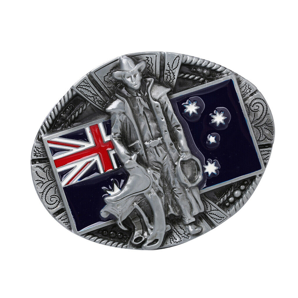 Fashion Western Australian Flag Cowboy Belt Buckles Men Accessories