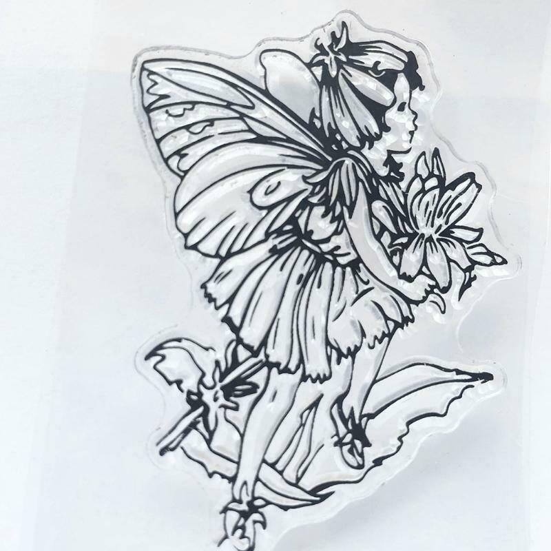 Chrysanthemum Fairy Silicone Clear Seal Stamp DIY Scrapbooking Embossing Photo