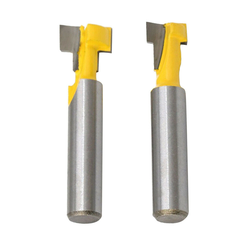 4 Pieces 8mm Shank Keyhole T-Slot Woodworking Cutter Router Bit 1/2" & 3/8"