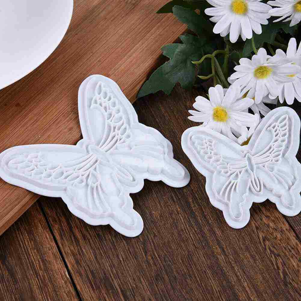 Butterfly Cookie Plunger Cutters Mold Baking Tools Fondant Decorating Cake U9H6