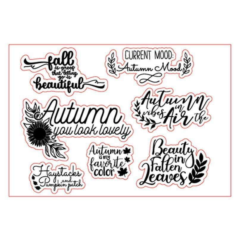 Autumn Silicone Clear Seal Stamp DIY Scrapbooking Embossing Photo Album Decor