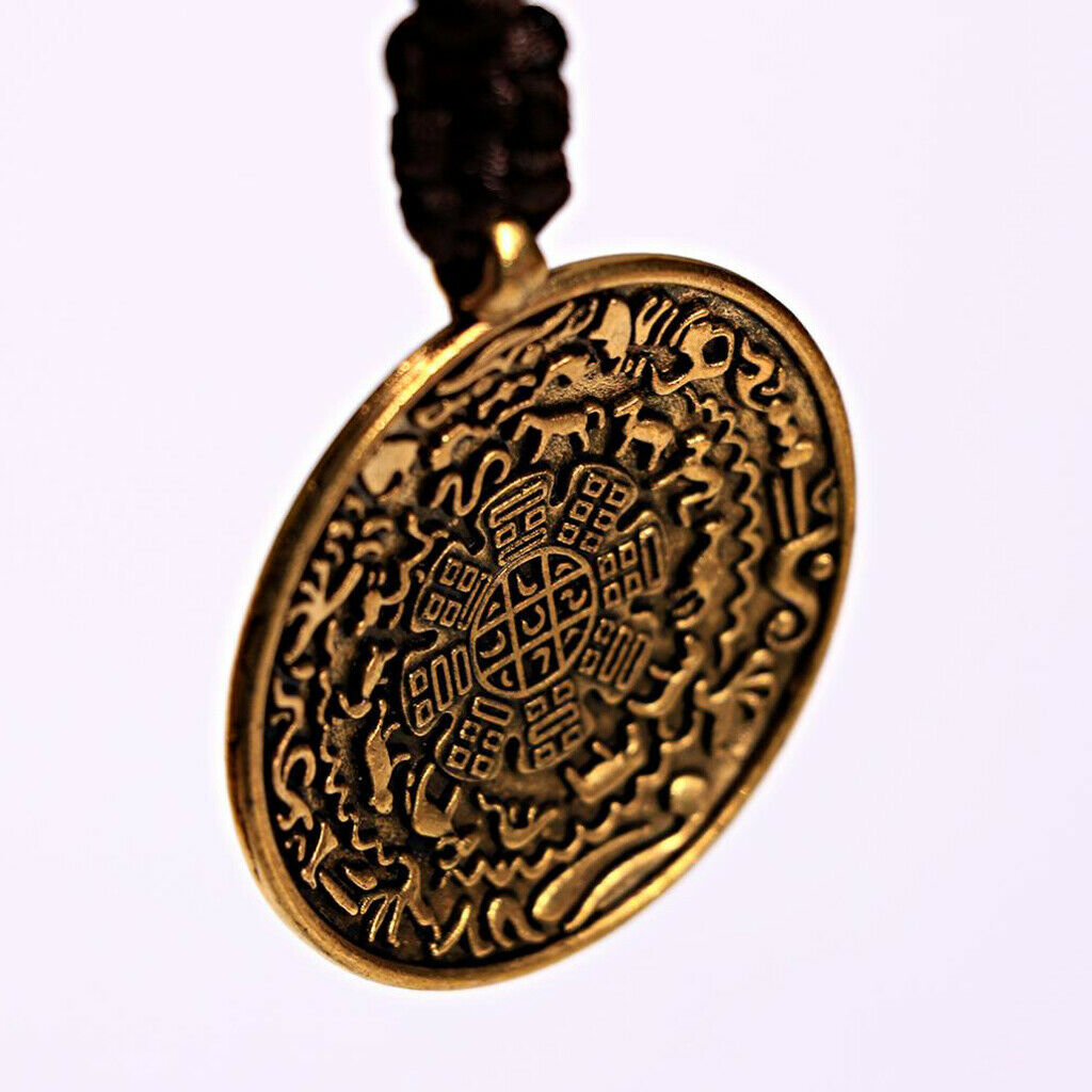 Tibetan Necklace In Copper Hanging Smooth Back Amulet Car Hanging