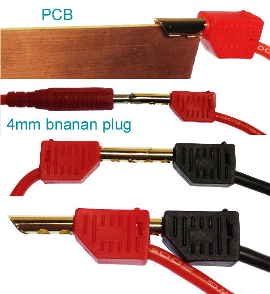 10pairs Dual Stackable Z-Type BFA 4mm Banana Plug Silicone Test Cable Red+Black