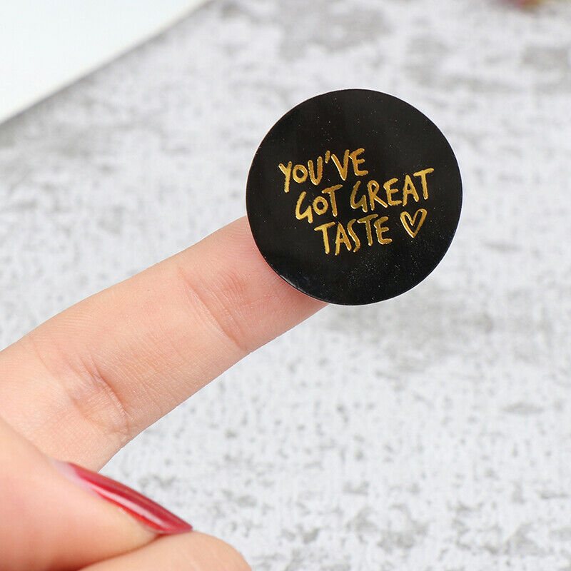 500pcs/roll bronzing "You have great taste" stickers for seal labels Pack.l8