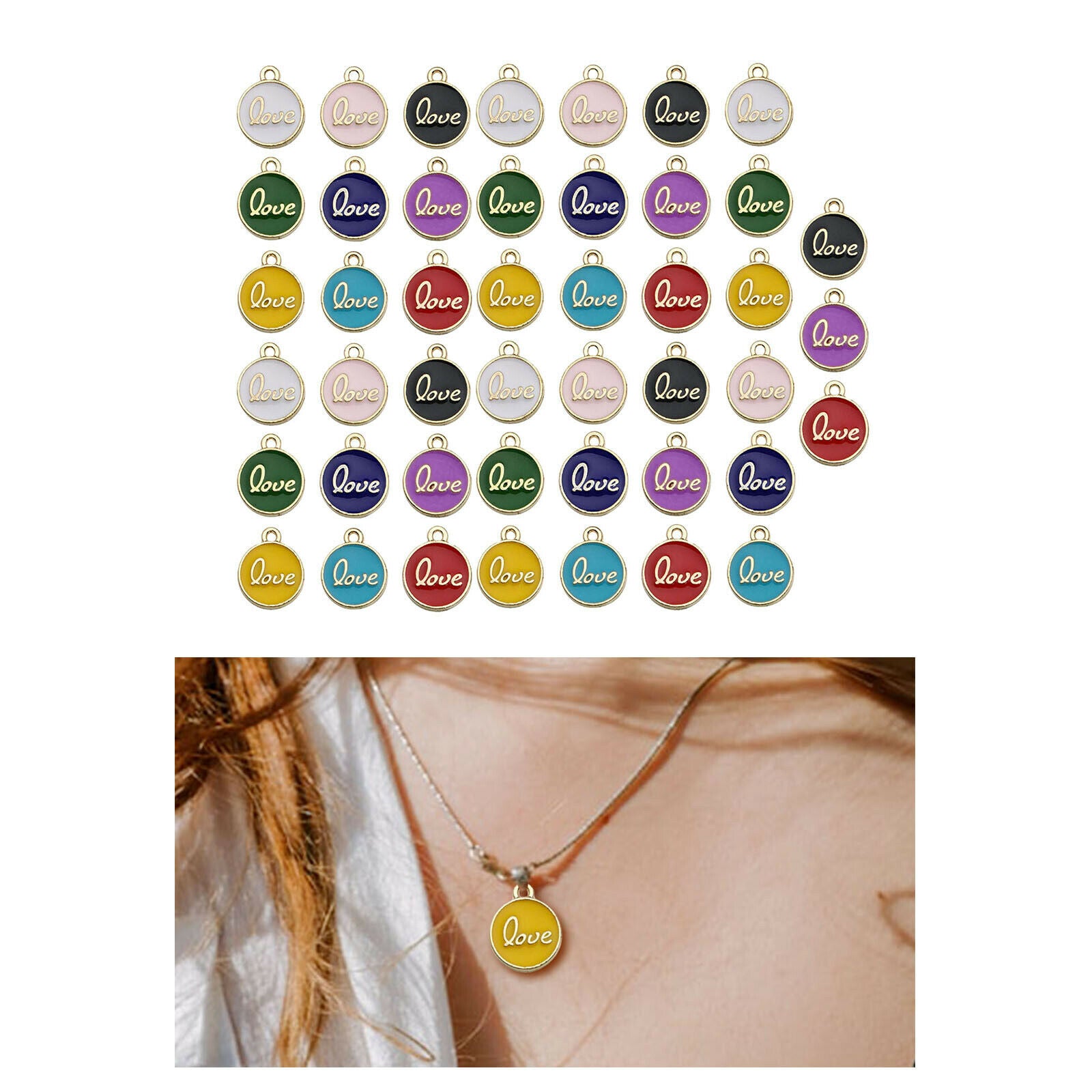 45 Alloy Charms Pendants Jewelry Making Necklace Mix DIY Craft Supplies
