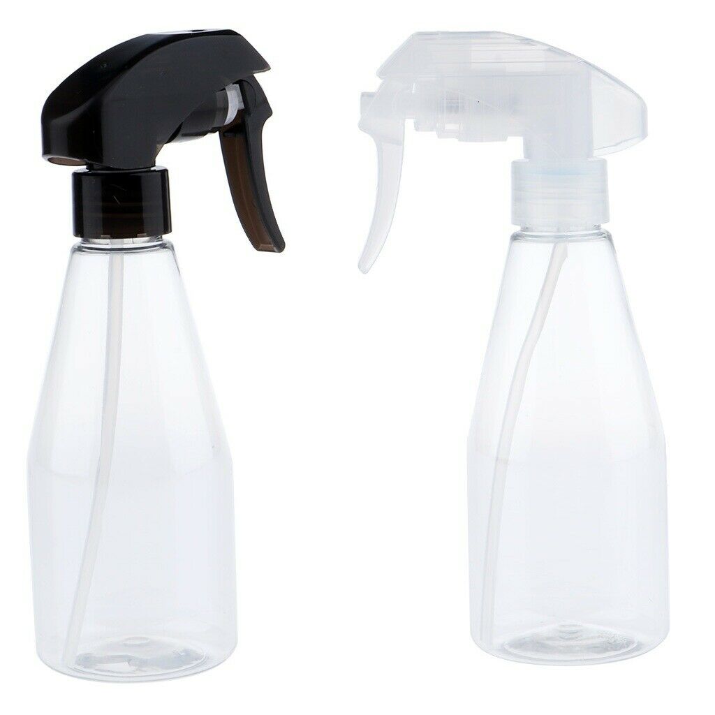 2x 200ML Plastic Fine Mist Hair Spray Bottle Plants Flowers Water Sprayer Salon