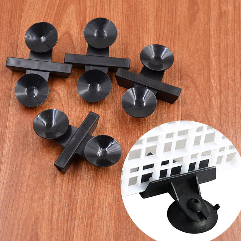 Plastic Aquarium Isolation Disc Divider Glass Fish Tank Tool Supplies Black 4pcs