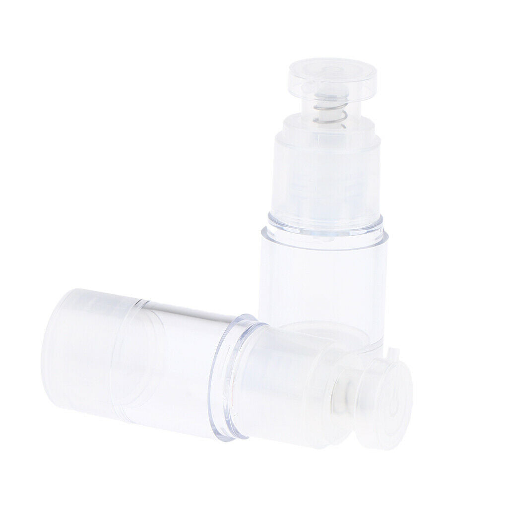 2Pcs Portable Airless Vacuum Cosmetic Lotion Pump Bottles for Home Salon - as