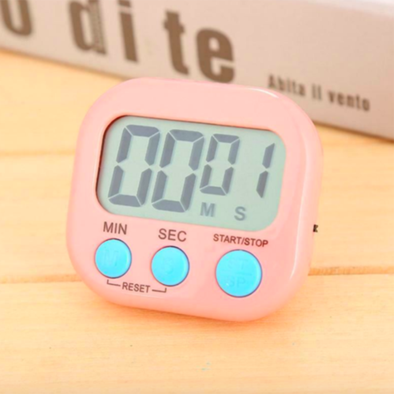 Large LCD Digital Egg Kitchen Cooking Timer Count Down Clock Clear Loud Alarm