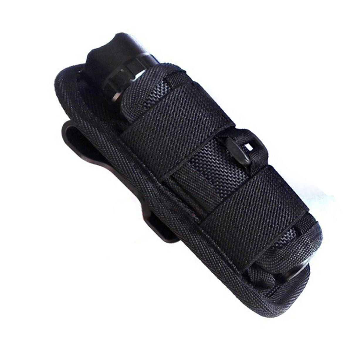 Black Flashlight Holster Belt Carry Case Flashlight Pouch Holster Combat Utility
