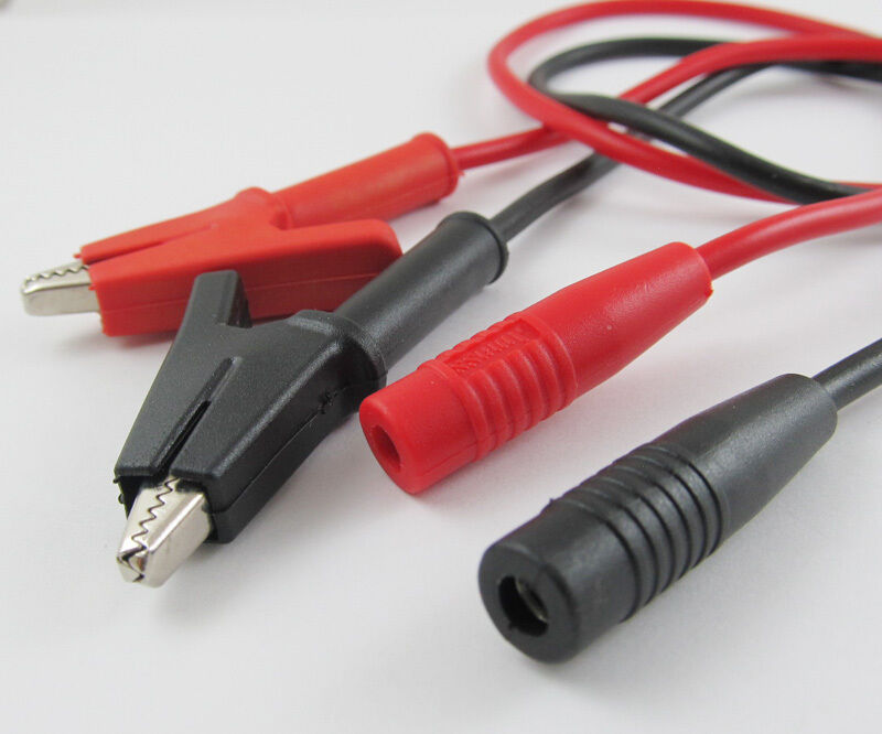 4pcs 0.5M Alligator Test Clip to 4mm Banana Jack extension Convert Silicon cable