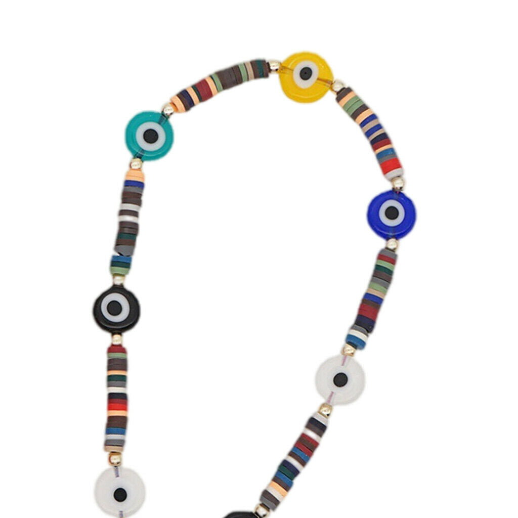 Evil Eye Beaded Phone Lanyard Boho Polymer Clay Car Key Wallets MP3 Decor
