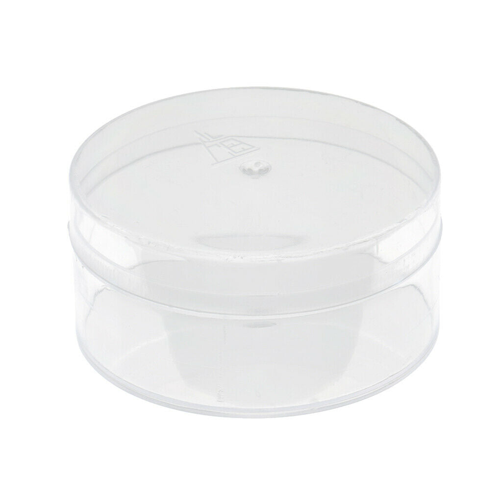 2pcs Round Clear Plastic Box Watch Parts Movement Holder Container 75 x 37mm