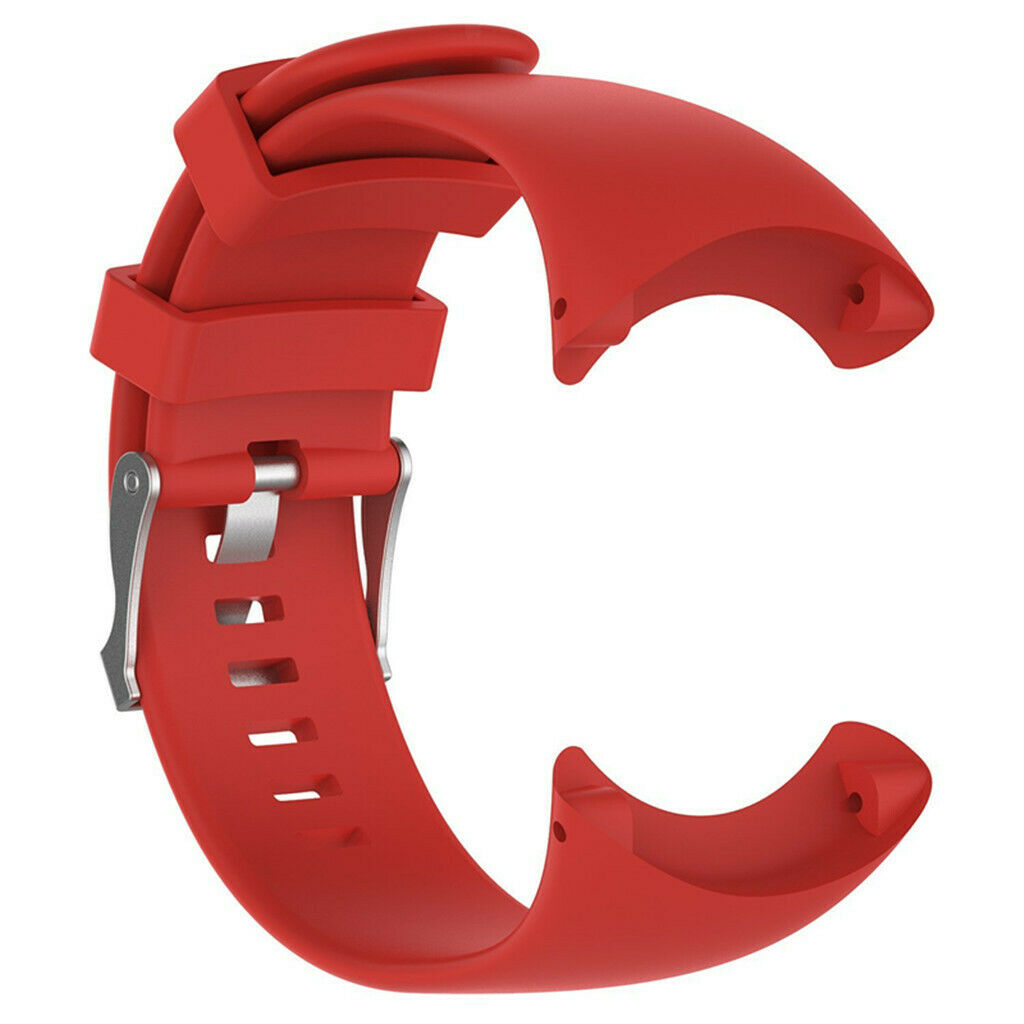 Silicone Gel Wrist Band Replacement Strap for Suunto Core Alu Black red