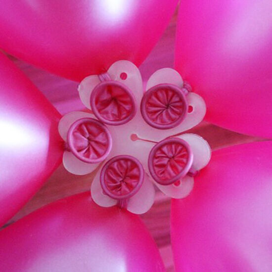 10xBalloon Decoration Holder Clip Ties Stick Lovery Flower For All Type Balloons