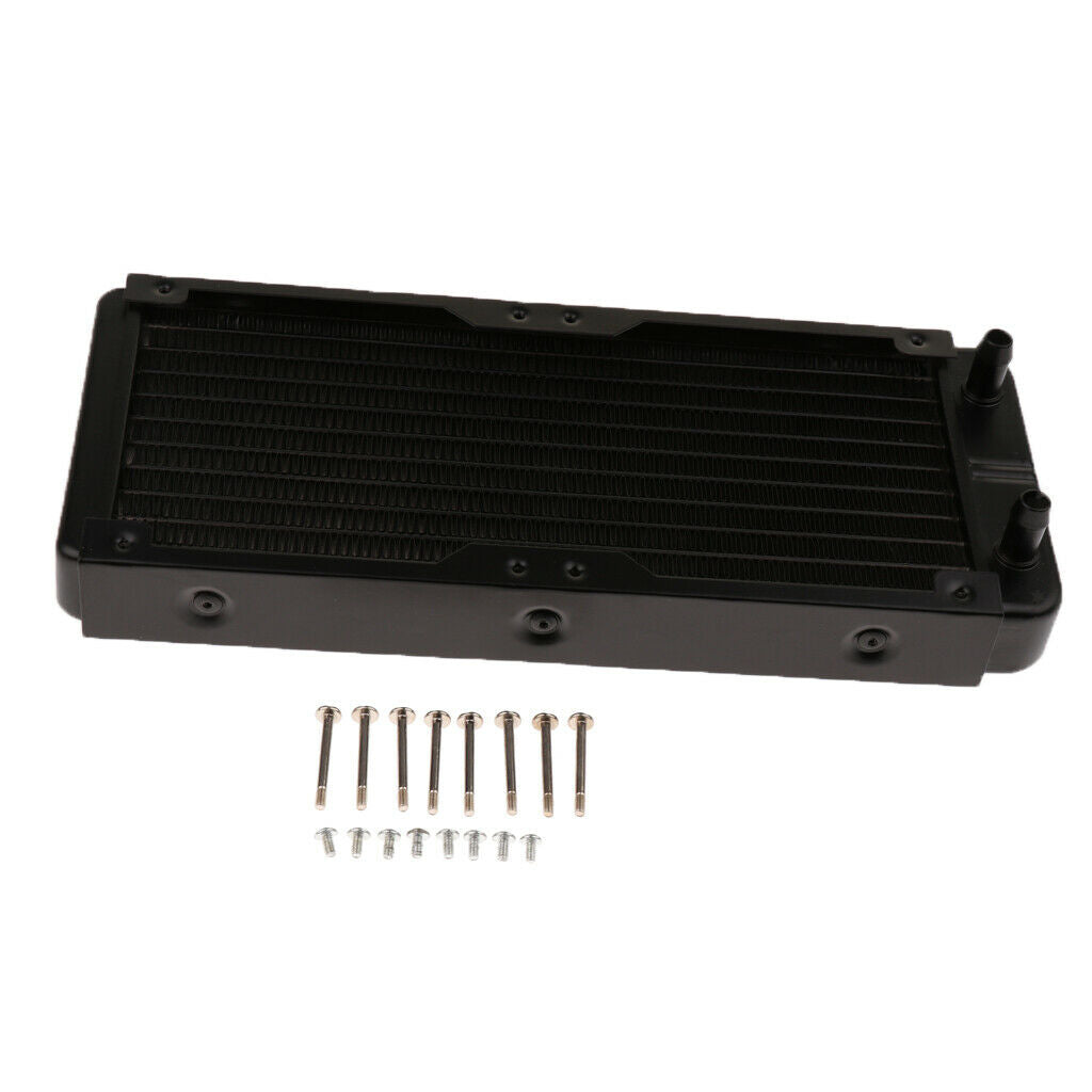 Aluminum Radiator Water Heat Exchanger 10-Pipes for CPU 240mm Straight mouth
