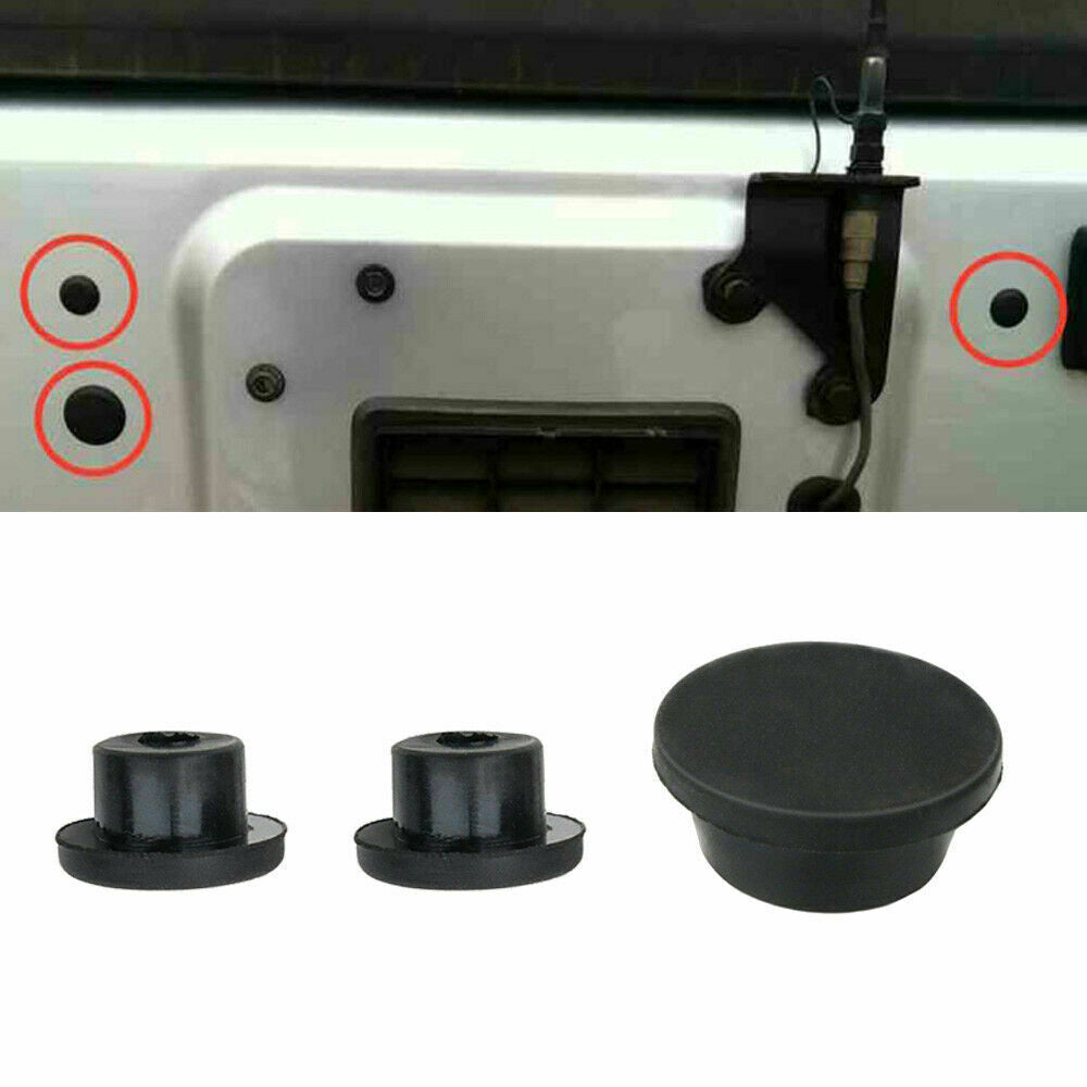 For Jeep Wrangler JK 07-17 Tailgate Plug Set Spare Tire Carrier Delete Rubber