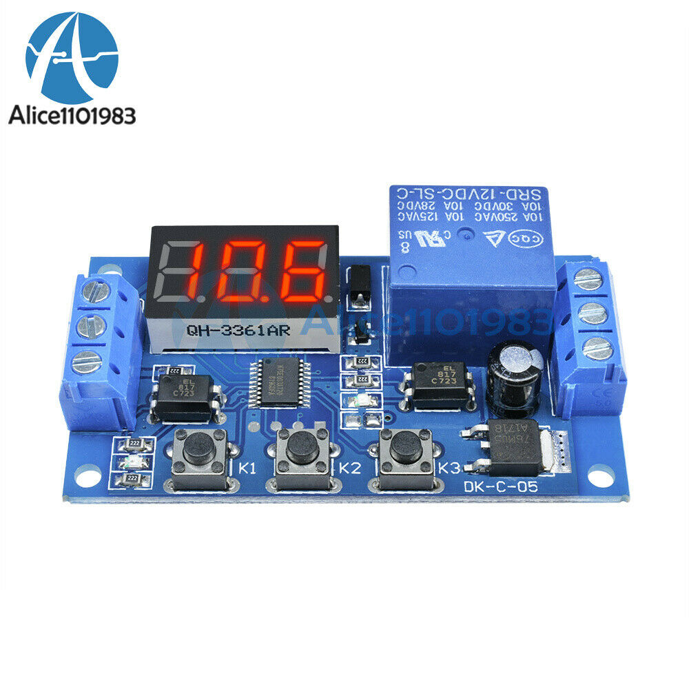 12V LED Home Automation Delay Timer Control Switch Relay Module Digital display
