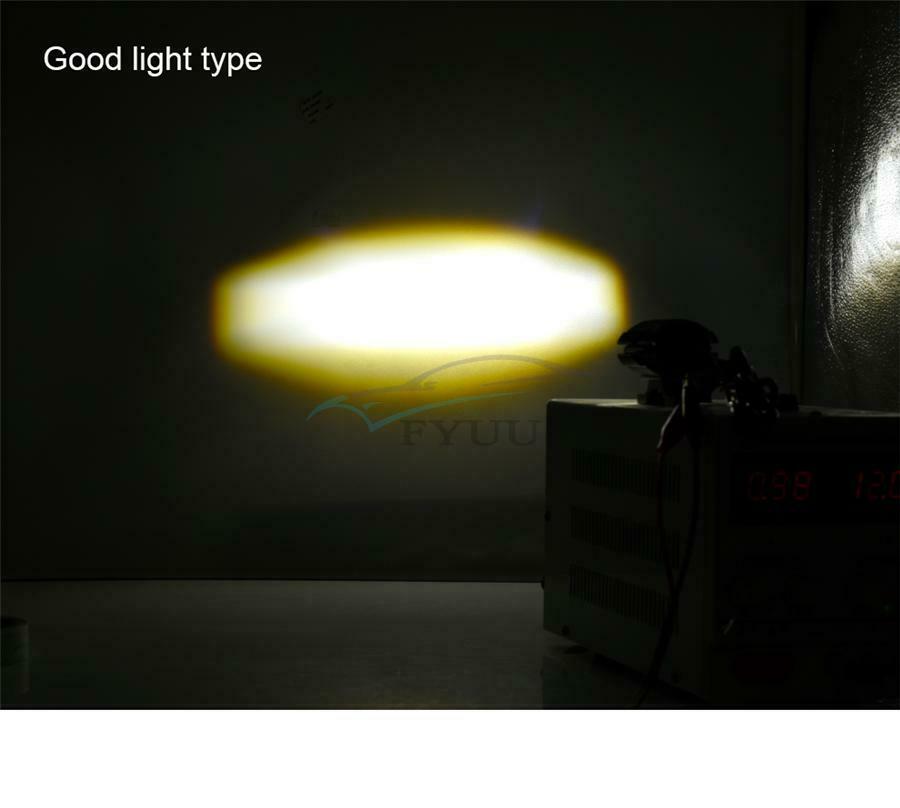 1PC 6000K White Motorcycle Type Three LED Driving Fog Light Waterproof Universal