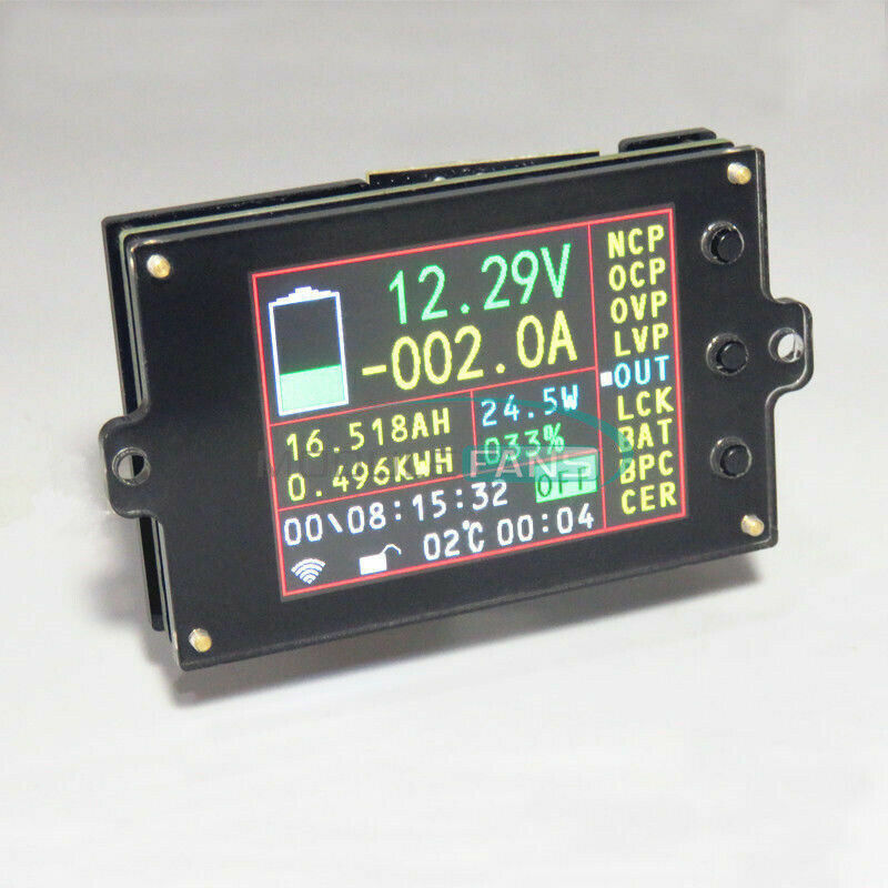 2.4'' Color LED Wreless Volt-ampere Meter Power Meter Battery Detector 80V500A
