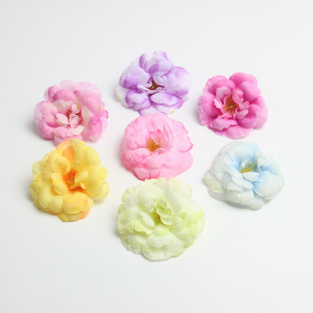 10 Pieces Artificial Flower Multicoloured Simulation Real Touch Camellia Flowers