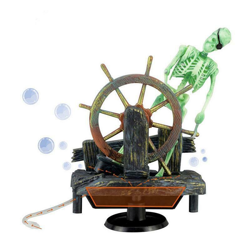 Action-Aquarium Ornament Skeleton Pirate Captain Fish Tank Decoration Landscape