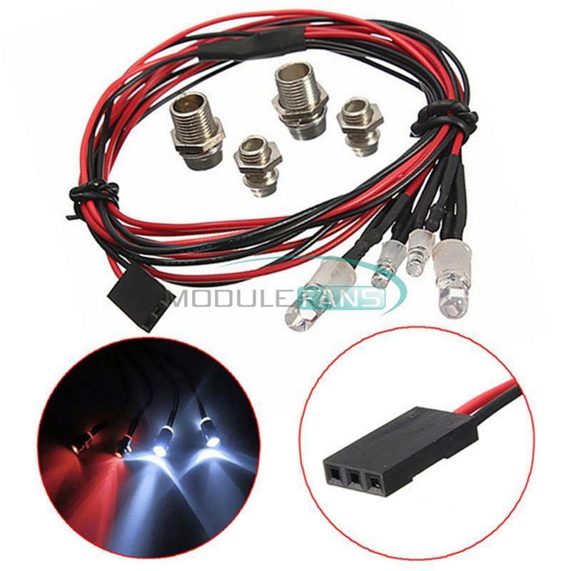 Fashion RC On-Road Car LED Night 5mm White And 3mm Red Headlamps 4 LED Light