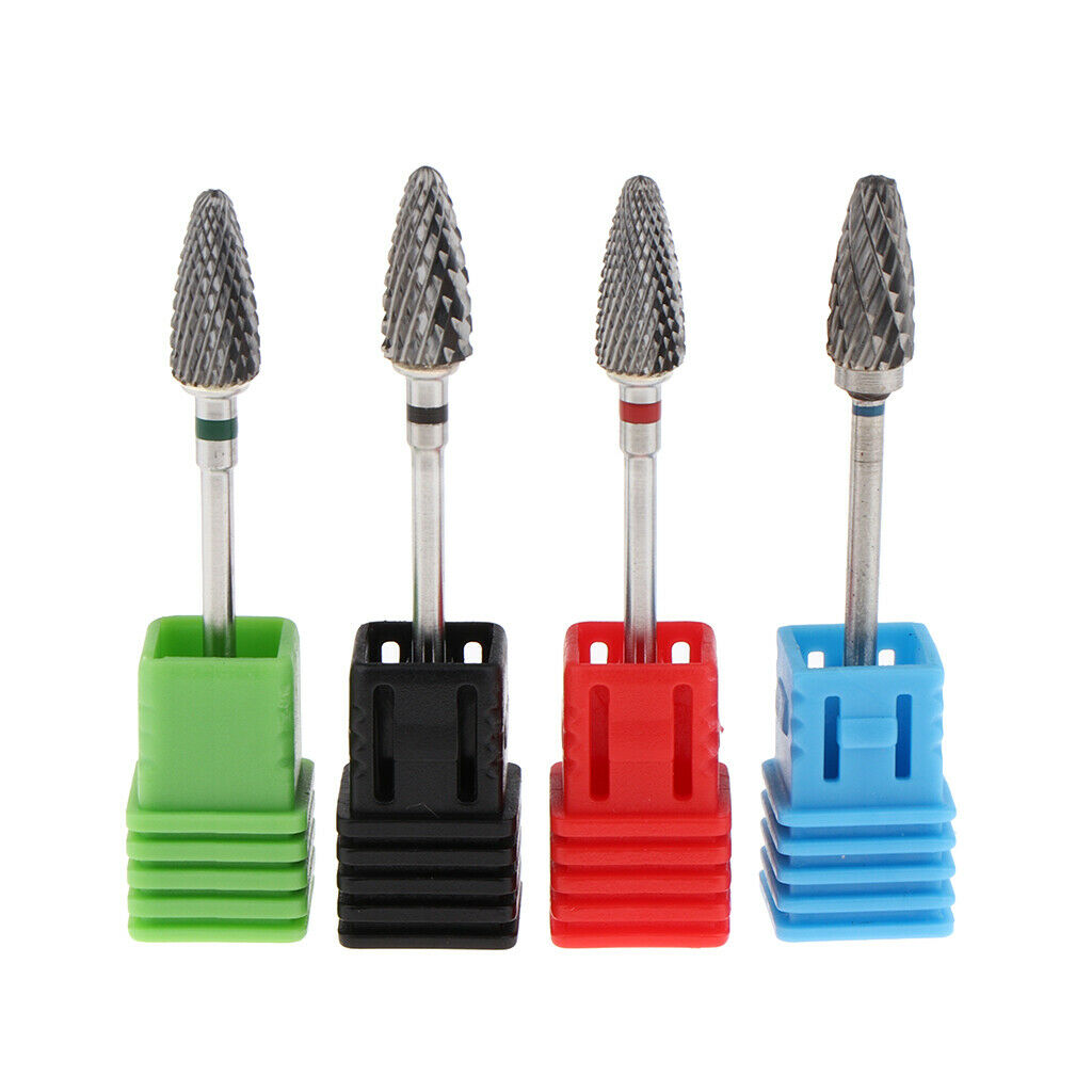 4 Piece Electric Manicure Drill Bits, Barrel Head, Acrylic Gels