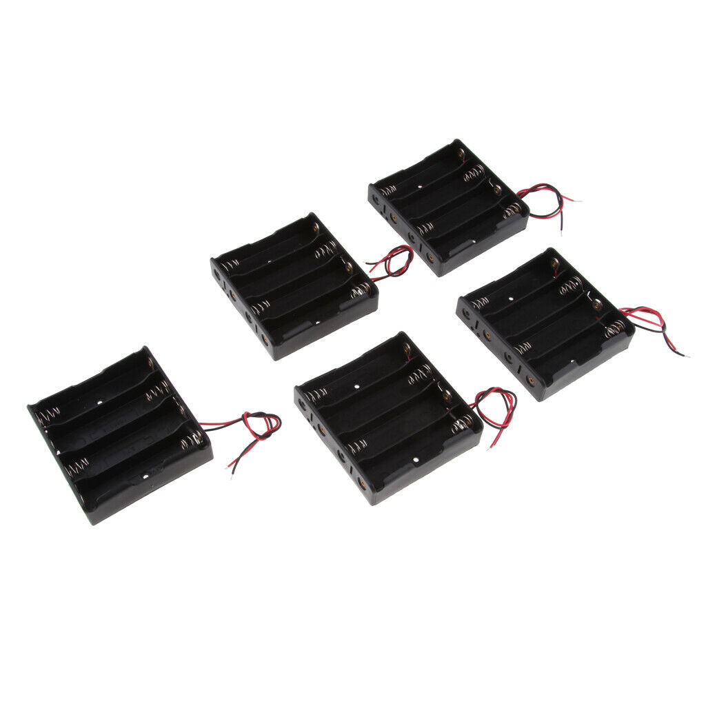 18650 Battery Holder Case, 4-Slot x 3.7V 18650 Batteries Storage Box Case with