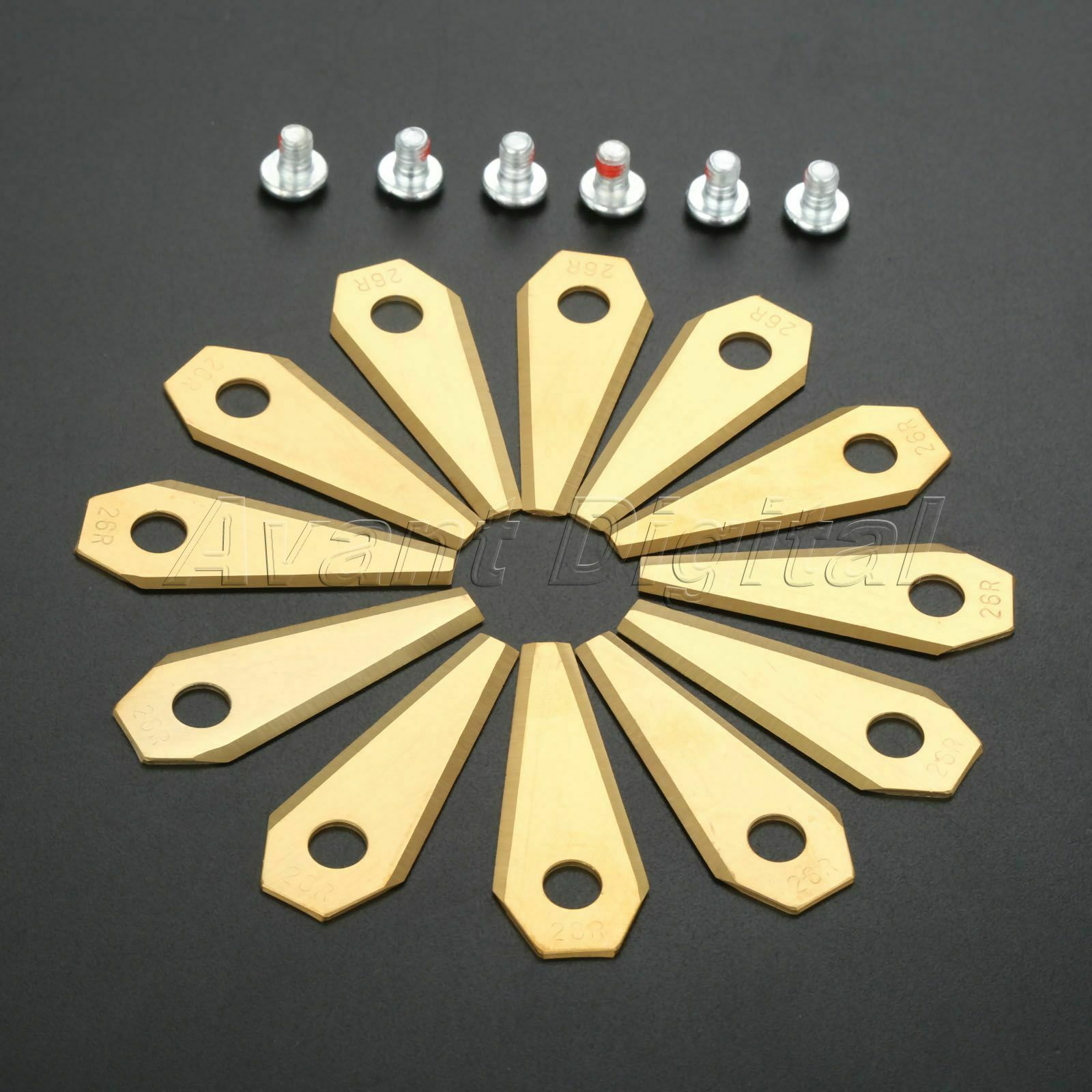 30Pcs Lawnmower Titanium Coated Blade Spare Parts For Bosch Indego Robotic Mower