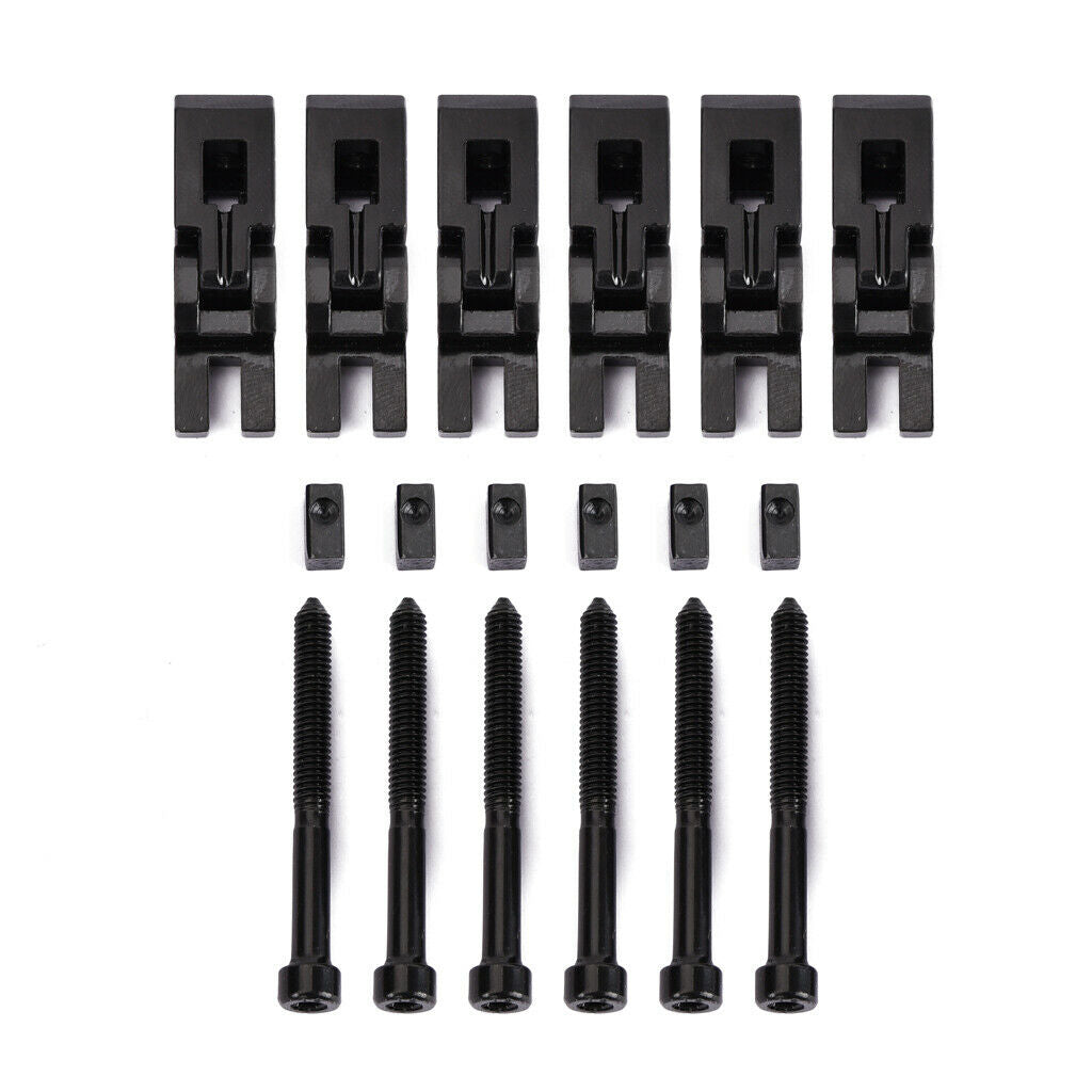 6pcs Electric Guitar Locked String Saddles for with Wrench Screws