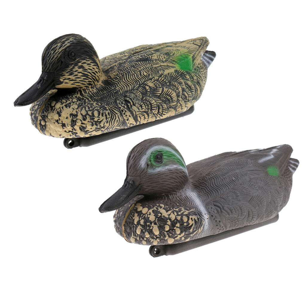 2 Pieces XPE Floating High Simulation Duck Decoy Hunting Decoy Garden Decor