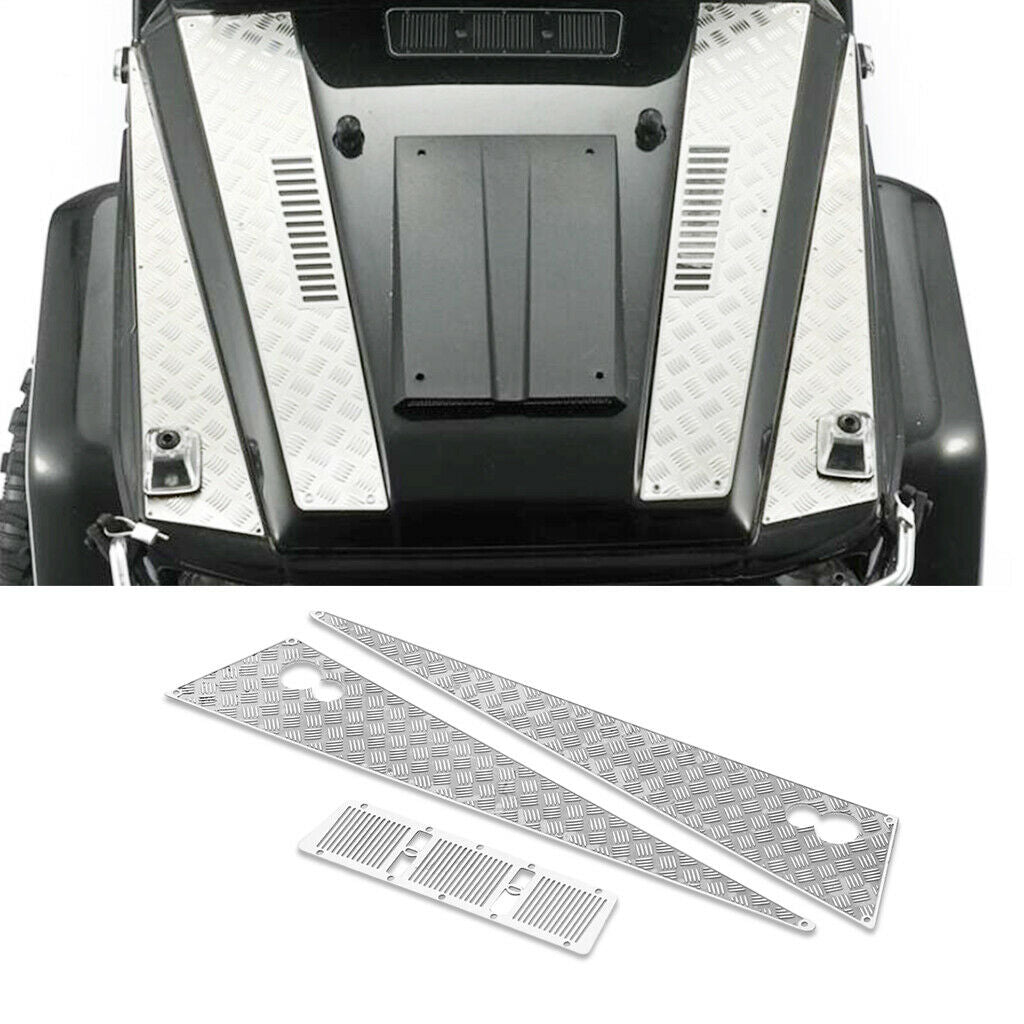 Metal Anti-skid Plate Hood Decorative Sheet 1/10 for 88096-4 G63 G500 RC Car