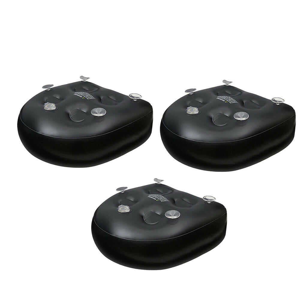 3x Jacuzzi Spa Booster Seat Cushion Inflatable for Bathtub Waterproof Black