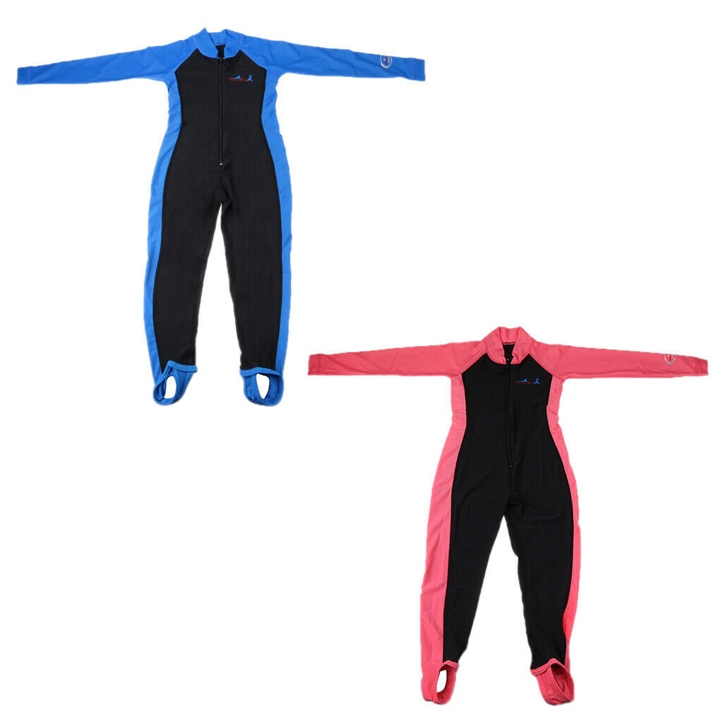 Kids Full Body Swimwear Long Sleeve Swimming Diving Wetsuit Girl S Pink