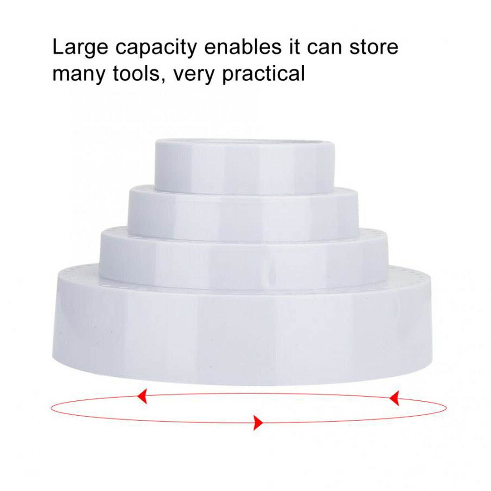 Durable Rotatable Nail Drill Bits Holder Stand Display Tools Organizer
