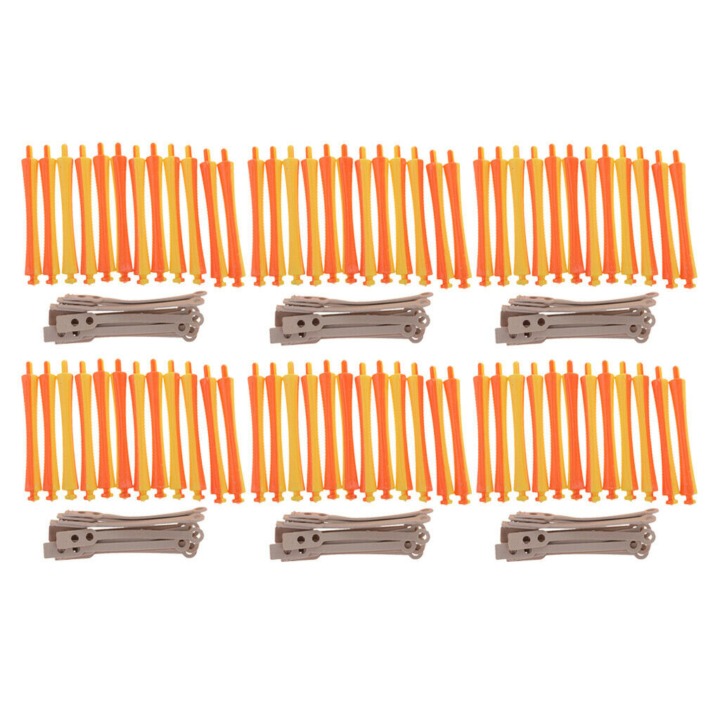 72x Perm Curling Rods Curlers Rollers No Heat Wave Hair Perming Long Hair