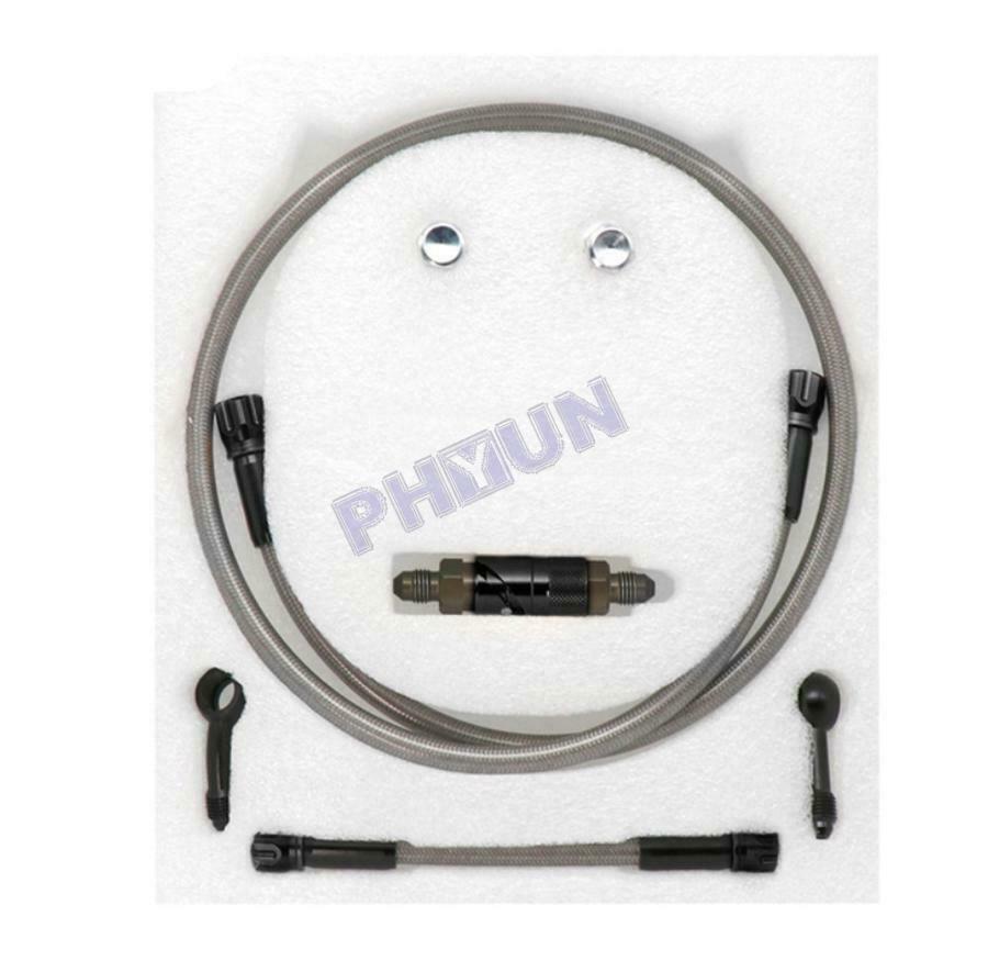 AN3 Brake Line Fluid Quick Release Connect Fitting Adapter Kit CNC Aluminum