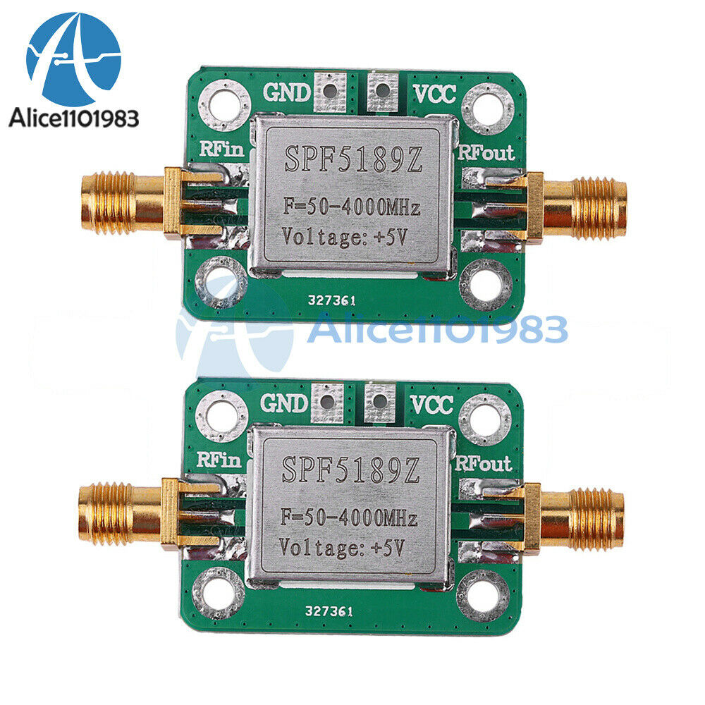 2PCS LNA 50-4000MHz RF Low Noise SPF5189 NF = 0.6dB Amplifier Signal Receiver