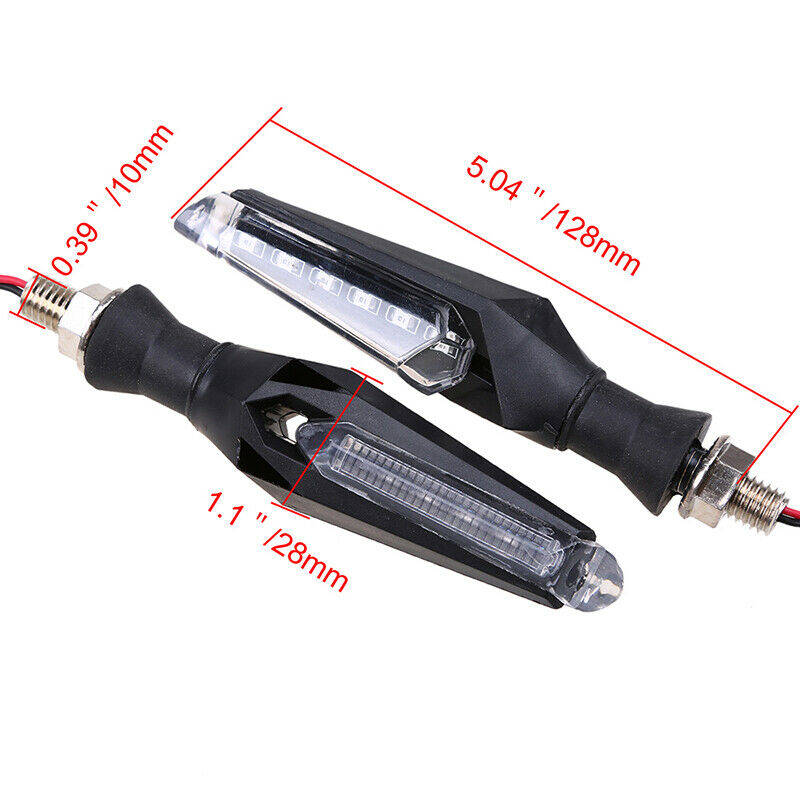 LED Turn Signal Indicator Light 10mm Mounting Bolt Lamp Motorcycle Universal Fit