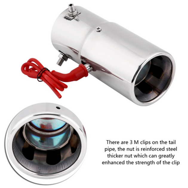 Modified Car Exhaust Pipe Flame Spray Red Light Spitfire Muffler TipUniversal