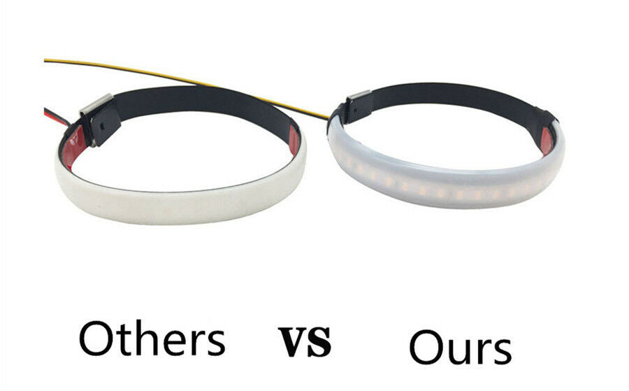 Wrap-around Zip LED Motorcycle Fork Turn Signals 130*11mm LED Strips Waterproof