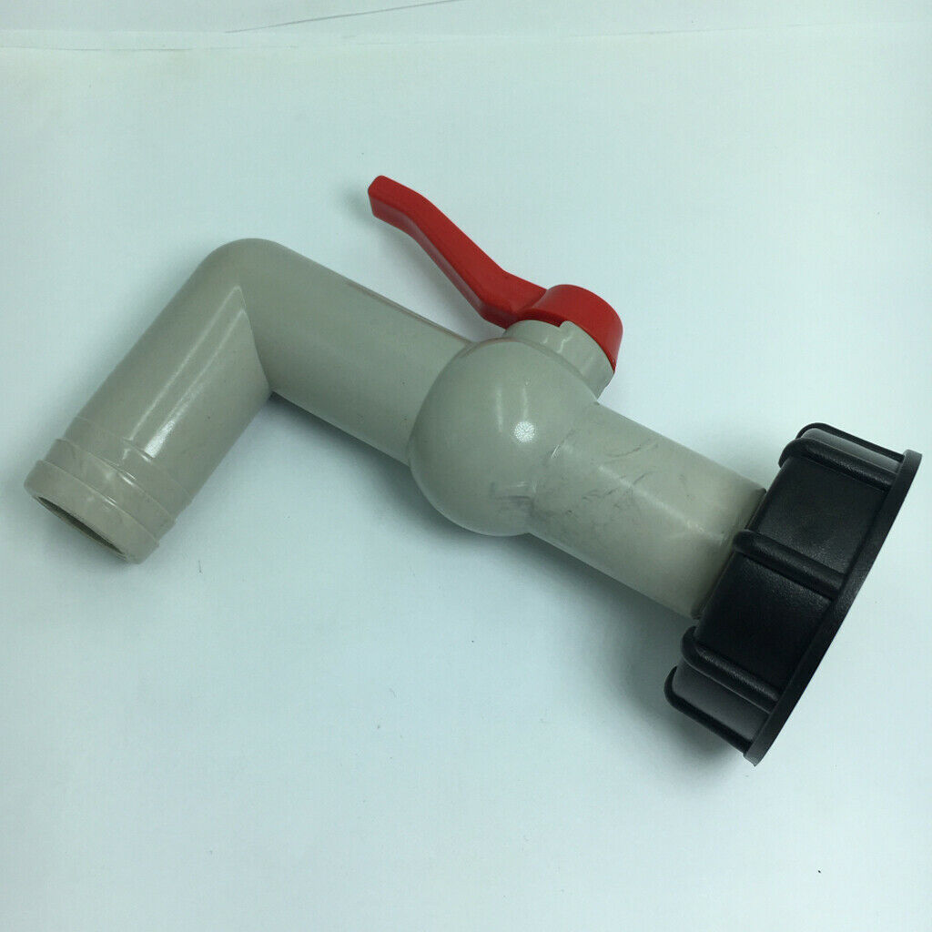 2x Fixed Ball Valve Drain 1000L Water Tank Valve Tap Adapter Hose Connector