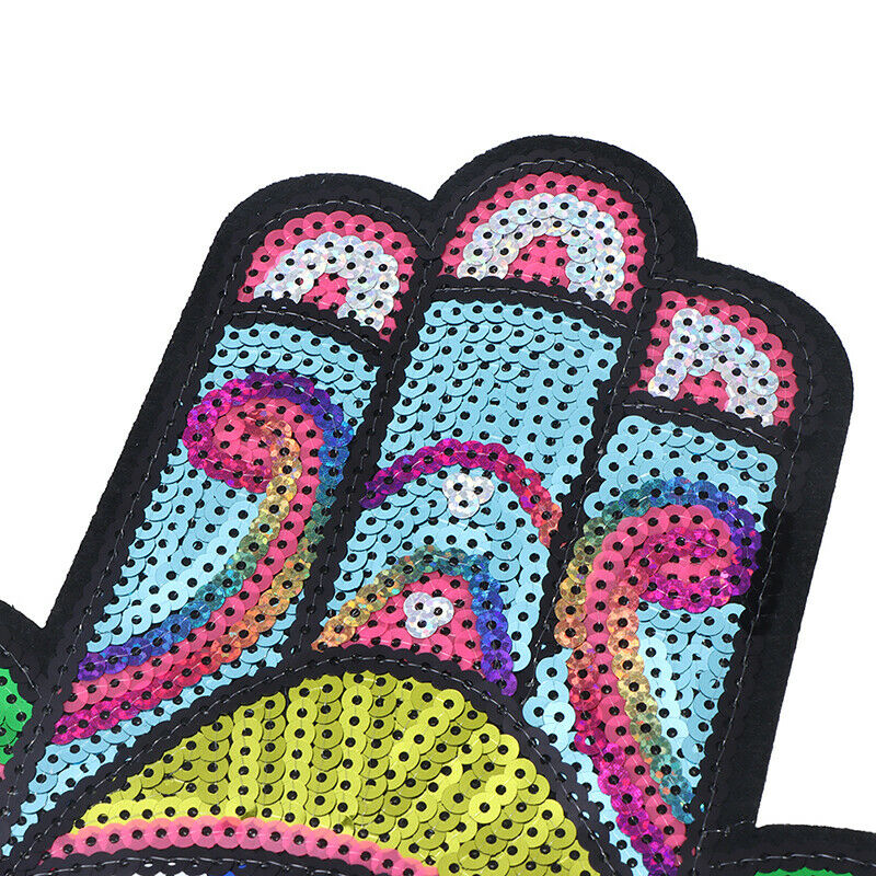 1PCS Sequins Hand Eyes Icon Patch Applique Sewing Supplies Spacecraft IconM Qx
