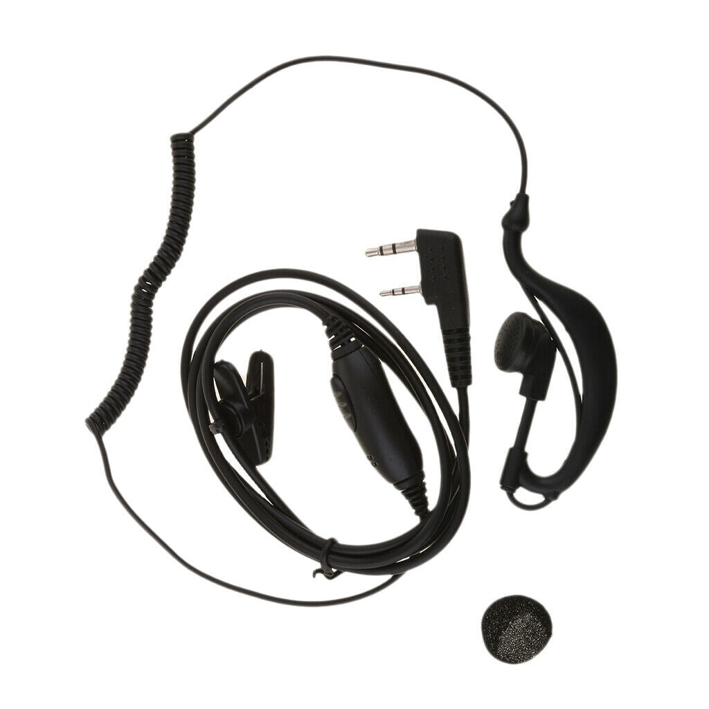 2pin Earhanger Headset with PTT for Baofeng Kenwood   Radio Walkie Talkie