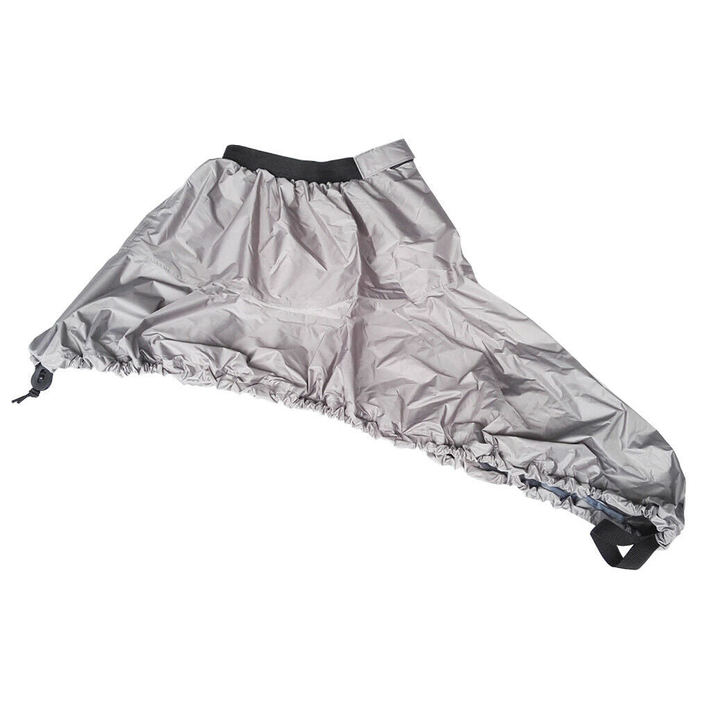 Universal Adjustable Kayak Canoe Boat Cockpit Spray Skirt Deck Cover XL Gray