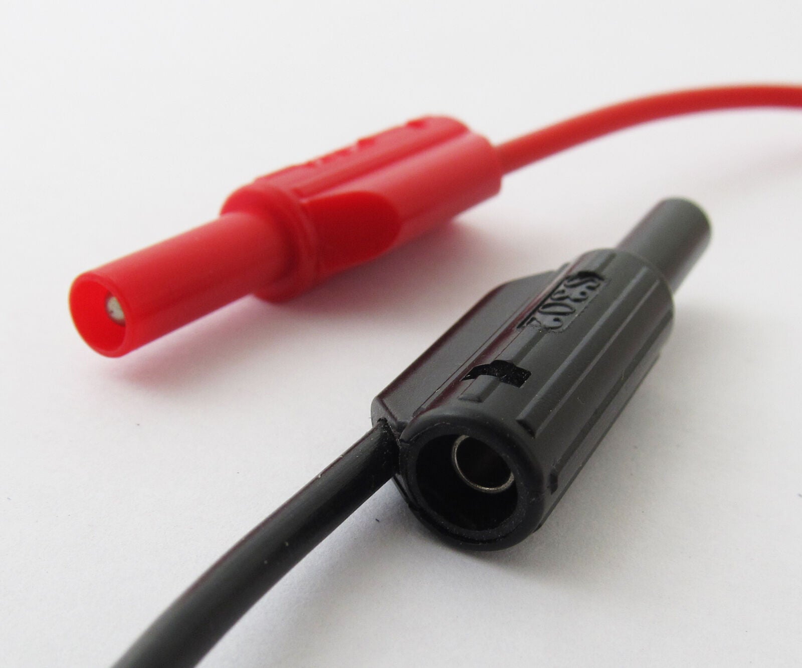 1set 0.5M Dual Full Seal Insulated Stackable 3.5mm Banana Plug Silicon Cable