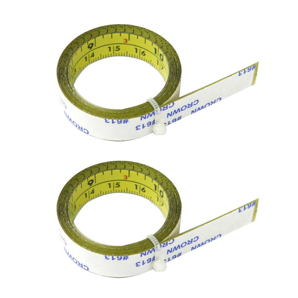 Set of 2 Practical Universal Self Adhesive Ruler Measuring Tapes Measure